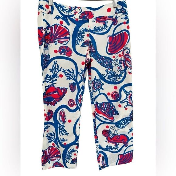 Lilly Pulitzer Palm Beach fit shell design Capri pants size 2. - Picture 1 of 7
